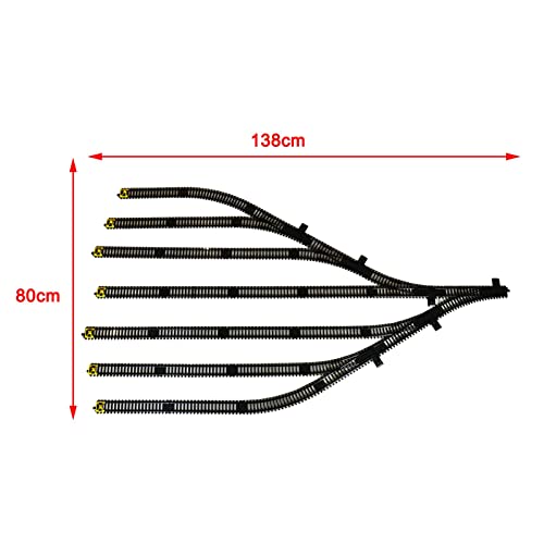 SM SunniMix 34Pcs Model Railway Track 1/87 for Train Railway Layout Architecture Model