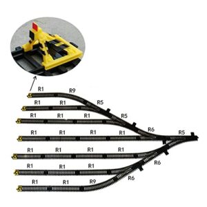 SM SunniMix 34Pcs Model Railway Track 1/87 for Train Railway Layout Architecture Model