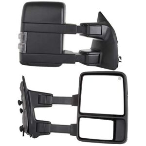 AUTOMUTO Towing Mirrors Driver and Passenger Side Tow Mirrors Manual Control Compatible with 1999-2015 for Ford for F250/for F350/for F450/for F550 Super Duty