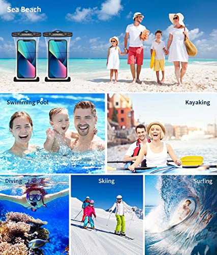 KOSENEC Universal Waterproof Pouch, IPX8 Waterproof Phone Case/Holder Underwater Cellphone Dry Bag for Beach Travel Kayaking Swimming, Compatible for iPhone 13 12 11 XS X 8 Series, Galaxy Up to 7.2"