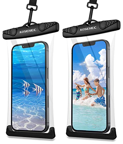 KOSENEC Universal Waterproof Pouch, IPX8 Waterproof Phone Case/Holder Underwater Cellphone Dry Bag for Beach Travel Kayaking Swimming, Compatible for iPhone 13 12 11 XS X 8 Series, Galaxy Up to 7.2"