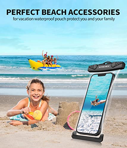 KOSENEC Universal Waterproof Pouch, IPX8 Waterproof Phone Case/Holder Underwater Cellphone Dry Bag for Beach Travel Kayaking Swimming, Compatible for iPhone 13 12 11 XS X 8 Series, Galaxy Up to 7.2"