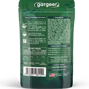 Gargeer 3oz Bottom Dweller Fish Food for Advanced Breeders. Complete Bottom Dweller Gel Diet for Both Juveniles & Adults. Made in The USA Using Premium Ingredients, Ocean Nutrition Gourmet Formula