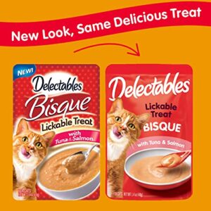 Hartz Delectables Bisque Tuna & Salmon Lickable Wet Cat Treats, 12 Count