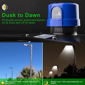 bulbeats 320W LED Parking Lot Light (44800lm Eqv 1200W HPS) SlipFitter Mount LED Pole Light, Dusk to Dawn IP65 Parking Lot Lights Commercia Energy Saving Upto 2400KW*2/Y(5Hrs/Day)-2Pack