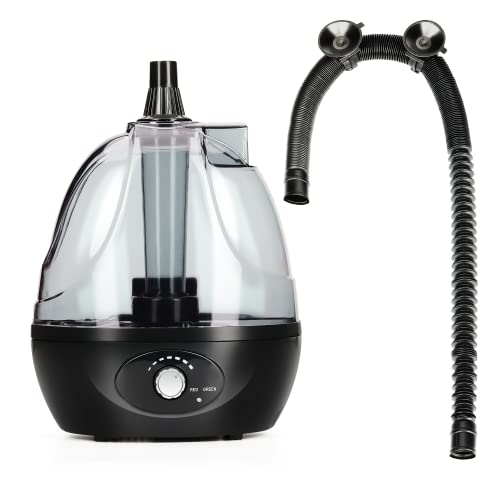 Simple Deluxe Reptile Fogger Terrariums Humidifier Fog Machine Mister, Silent High Pressure with Adjustable Output Knob and Auto Shutdown for Reptiles/Amphibians, Herbs, Vivarium, Upgraded Gear 2.2L