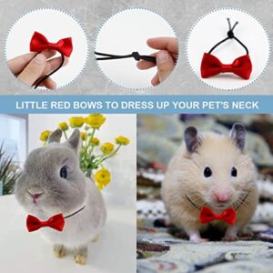 YOLUFER Small Pet Hat and Bow tie Guinea Pig Black Hat with Bow Tie Hamster Costume Pet Cap for Lizard Rabbit Hedgehog Kitten Doggy