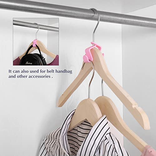50PCS Clothes Hanger Connector Hooks Space Saving Cascading Hangers Closet Organizers Space Saver Hanger Extenders for Clothes (White)