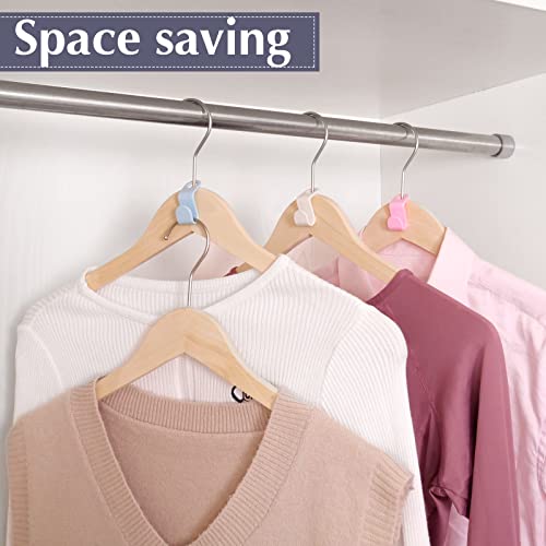 50PCS Clothes Hanger Connector Hooks Space Saving Cascading Hangers Closet Organizers Space Saver Hanger Extenders for Clothes (White)