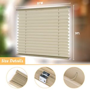 Eazy2hD RV Blinds for Camper Windows （32" W x 24" L） Day & Night RV Adjustable Shutters Privacy Protection UV Protection for RV Camper Travel Trailers Motorhome