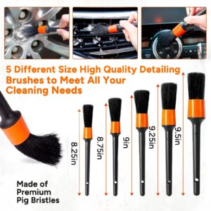 MateAuto Drill Brush Set, 20PCS Car Detailing Kit, Auto Detailing Supplies with Detailing Brush Set, Cleaning Gel for Car Wheel Brush, for Vehicles Interior and Exterior