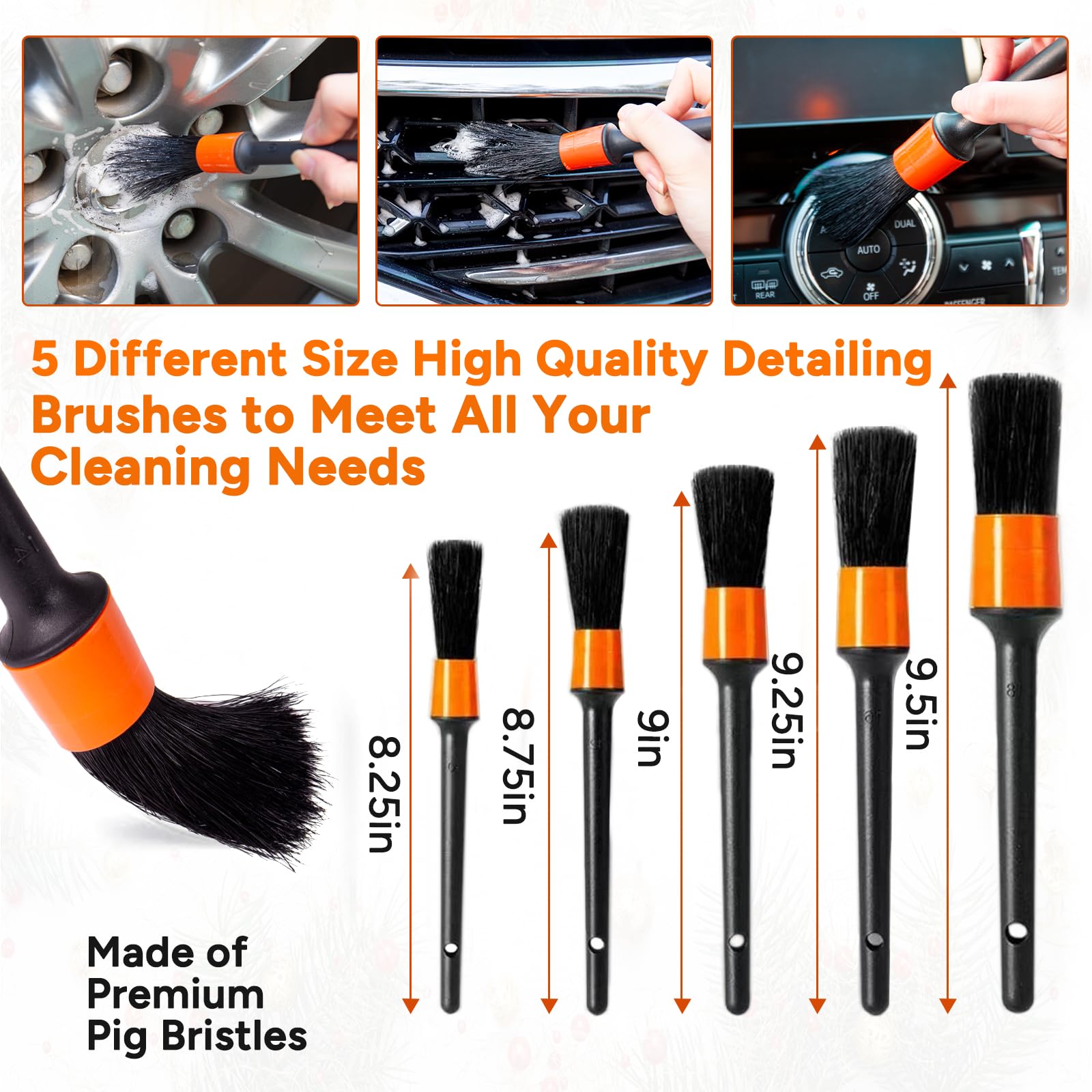 MateAuto Drill Brush Set, 20PCS Car Detailing Kit, Auto Detailing Supplies with Detailing Brush Set, Cleaning Gel for Car Wheel Brush, for Vehicles Interior and Exterior