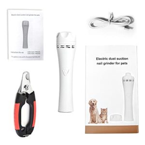 BiBoBiBo Dog Nail Grinder -Professional 3-Speed Electric Rechargeable Pet Nail Trimme with Clippers, Quiet Low Noiser Painless Paws Grooming for Small Medium Large Dogs & Cats