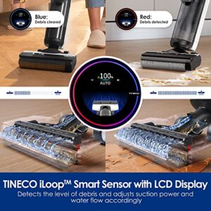 Tineco Floor ONE S5 PRO 2 Cordless Wet Dry Vacuum Smart Hardwood Floor Cleaner Machine, One-Step Cleaning Mop for Sticky Messes and Pet Hair, LCD Display, APP, Voice Guide with Ultra Mode