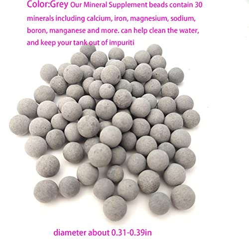 200pcs Tourmaline Balls for Freshwater Aquarium Tank. Mineral Supplement Substrate. Tourmaline Ball for PH Balance. Live Shrimp Food, Betta Fish Food, and Crayfish Food.…