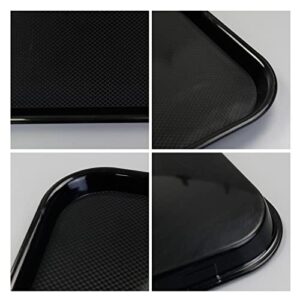 Callyne Large Black Plastic Tray, Multi-Purpose Rectangular Tray, 4 Pack, 25.24" L x 17.6" W