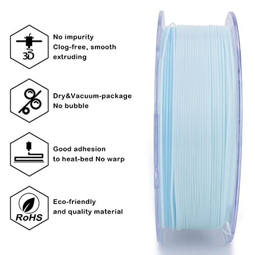 ZIRO 3D Printer Filament,Translucent PLA Filament 1.75mm,Multicolor Rainbow PLA Filament,1KG/2.2lb,Season Series - Winter