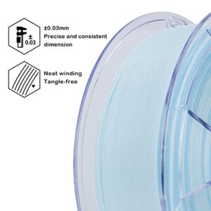 ZIRO 3D Printer Filament,Translucent PLA Filament 1.75mm,Multicolor Rainbow PLA Filament,1KG/2.2lb,Season Series - Winter