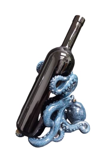 ICE ARMOR Octopus Decorative Wine Bottle Holder, Wine Rest Statue, Home Decor Wine Rack Display Centerpiece for Tabletops and Counters, Wine Lovers Gift