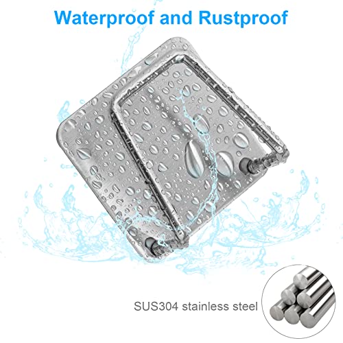 AORZOV 4PCS Sponge Holders for Kitchen Sink, Caddy Dish Strong Adhesive Small Sponge Holder, SUS304 Stainless Steel Minimal Size Premium Rustproof & Waterproof
