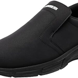 LARN SAFETY Men Slip-Resistant Chef Shoes Waterproof Kitchen Work Footwear Restaurant Hospital Nursing Garden(Black/9.5US)