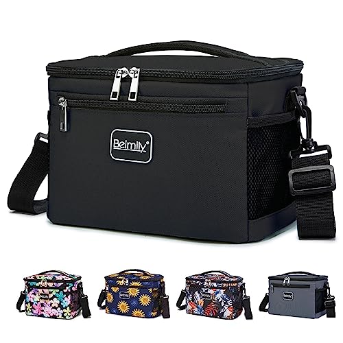 BEIMILY Insulated Lunch Bag for Women/Men,small lunch box,small cooler bag,adult lunch box,Reusable Lunch Box for Work,Leakproof Cooler Tote Bag with Adjustable Shoulder Strap