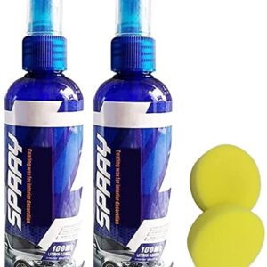 Car Plating Refurbishing Agent, Plastic Parts Refurbish Agent, Anti Scratch Hydrophobic Polish Nano Coating Agent, Ceramic Pro 9H Coating Long Lasting Professional Care Anti Fog (100ml, 2Pcs)