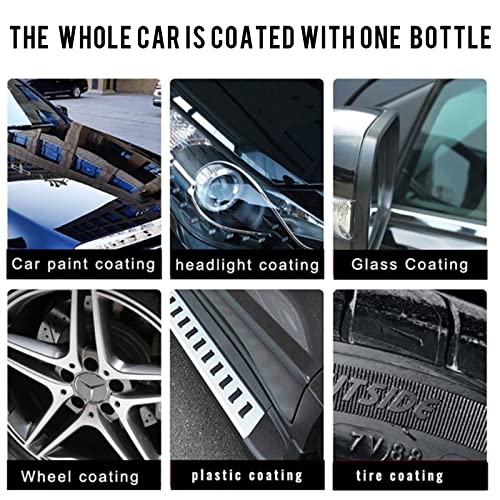 Car Plating Refurbishing Agent, Plastic Parts Refurbish Agent, Anti Scratch Hydrophobic Polish Nano Coating Agent, Ceramic Pro 9H Coating Long Lasting Professional Care Anti Fog (100ml, 2Pcs)