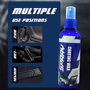 Car Plating Refurbishing Agent, Plastic Parts Refurbish Agent, Anti Scratch Hydrophobic Polish Nano Coating Agent, Ceramic Pro 9H Coating Long Lasting Professional Care Anti Fog (100ml, 2Pcs)