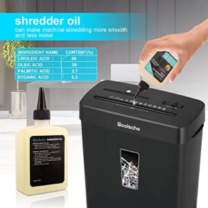 Woolsche Shredder Oil :Pack of 2 Paper Shredder Oil 240ML and 24 Pcs Shredder Lubricant Sheets,Shredder Bags,High Viscosity, Special Formula Lubricating Shredder Oil for Commercial Paper Shredder