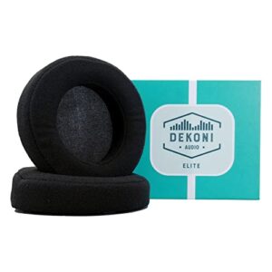 dekoni audio earpads for hifiman he5xx open back headphones | replacement ear pads for hifiman headphones | memory foam ear cushions, black (elite velour)