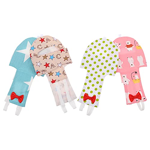 POPETPOP Bird Nappy 4Pcs Parrot Bird Diapers- Washable Parrots Nappies Reusable Parrot Flight Suit Liners for Parakeet Parrot Mini Macaw Budgie Nappies