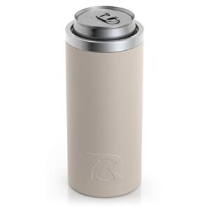 RTIC Skinny Can Cooler Slim, Insulated, Beer, Beverage, Soda Can Cooler with Lid, Stainless Steel Metal, Double Wall Insulation Coozie for Cans, Sweat Proof, Fits all 12oz Slim Cans, Beach