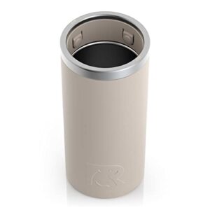 RTIC Skinny Can Cooler Slim, Insulated, Beer, Beverage, Soda Can Cooler with Lid, Stainless Steel Metal, Double Wall Insulation Coozie for Cans, Sweat Proof, Fits all 12oz Slim Cans, Beach