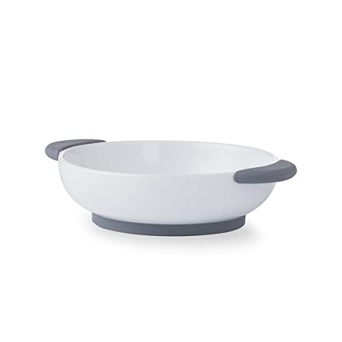 Everyday Solutions Stoneware Everyday Stay-Cool Silicone Handles and Base Bowl Set - Great for Hot & Cold Dishes - Dishwasher and Microwave Safe - Set of 4 - Size 8’’x2’’