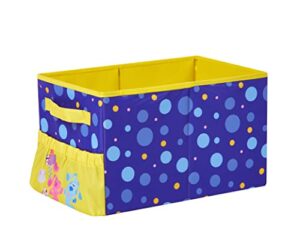 idea nuova blue's clues kids collapsible storage organizer bin with front pocket,9" h x 10" w x 15" l