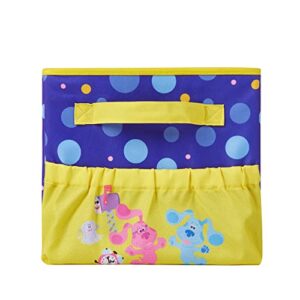 Idea Nuova Blue's Clues Kids Collapsible Storage Organizer Bin with Front Pocket,9" H x 10" W x 15" L