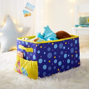 Idea Nuova Blue's Clues Kids Collapsible Storage Organizer Bin with Front Pocket,9" H x 10" W x 15" L