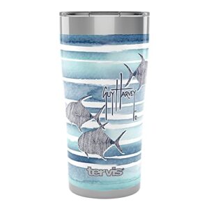 tervis guy harvey-freeswim fish insulated tumbler, 20oz legacy, stainless steel