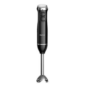 highland handheld immersion mixer, black and stainless steel