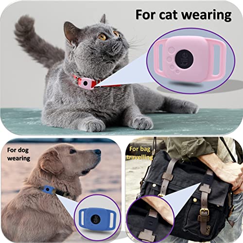 Silicone Case for Tile Mate 2022 for Dog, Protective Cover Sleeve for tilemate Finder for cat pet Collar Necklace Dropper, Secure Holder for Kids Schoolbag (Black,Green,Pink,Blue,4Pack)