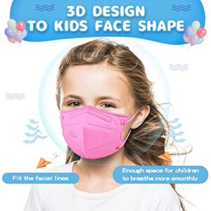 FENFEN Kids KN95 Face Mask Disposable - Children KN95 Masks Small Size 5 Layer Protection Breathable Dust with Elastic Earloops Girls Boys 10 Colors 50 Pack Individually Wrapped Mascarillas