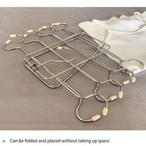 NW Multifunctional Sling Underwear Rack Stainless Steel Storage Rack Multi-Layer Clothes Rack Protection from Deformation (Color : Beige)