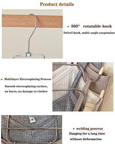 NW Multifunctional Sling Underwear Rack Stainless Steel Storage Rack Multi-Layer Clothes Rack Protection from Deformation (Color : Beige)