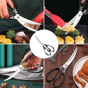 Diesisa Kitchen Scissors, Stainless Steel Dishwasher Safe Heavy Duty Kitchen Scissors for All Purpose, Kitchen shears for Poultry/Chicken/Rib/Meat/BBQ/Barbecue - Black