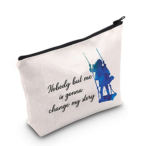 POFULL Musical Inspired Gift Nobody But Me Is Gonna Change My Story Cosmetic Bag Musical Theatre Gift (Nobody but me is gonna bag)