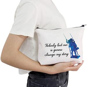 POFULL Musical Inspired Gift Nobody But Me Is Gonna Change My Story Cosmetic Bag Musical Theatre Gift (Nobody but me is gonna bag)