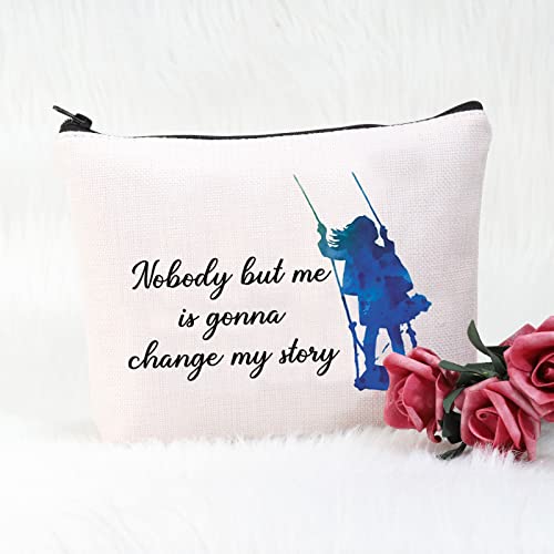 POFULL Musical Inspired Gift Nobody But Me Is Gonna Change My Story Cosmetic Bag Musical Theatre Gift (Nobody but me is gonna bag)