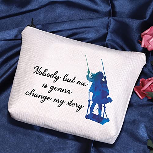 POFULL Musical Inspired Gift Nobody But Me Is Gonna Change My Story Cosmetic Bag Musical Theatre Gift (Nobody but me is gonna bag)