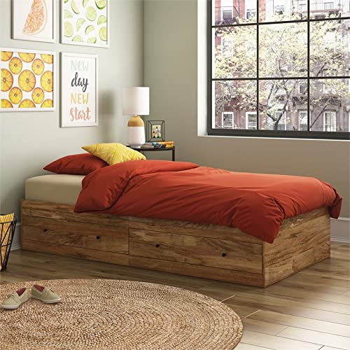 Sauder Cannery Bridge Twin Mate's Bed in Sindoori Mango, Sindoori Mango Finish